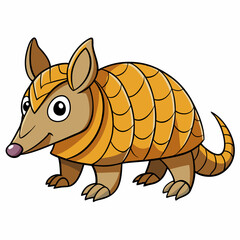illustration of cartoon armadillo