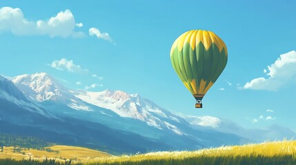 Fototapeta premium Vibrant hot air balloon landscape wallpapers