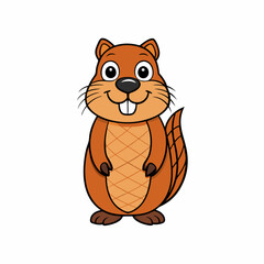 beaver cartoon vector