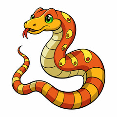 vector illustration of a cartoon boa constrictor