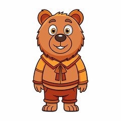 brown bear isolated on white