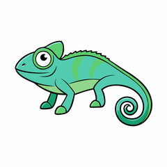 chameleon cartoon vector