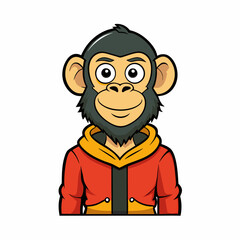 chimpanzee cartoon vector