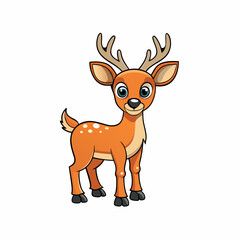 deer isolated on white