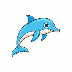 dolphin isolated on white background