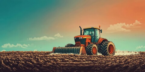 Obraz premium Harvesting banner