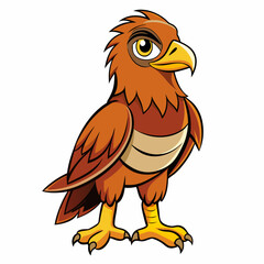 hawk cartoon isolated on white