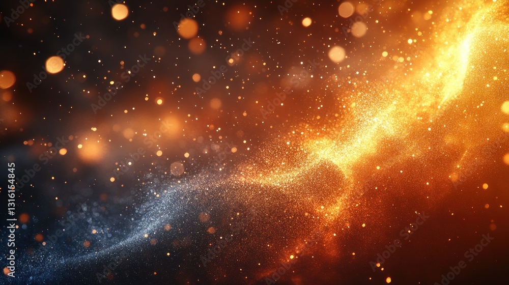 Canvas Prints glowing energy streams collide in dark space