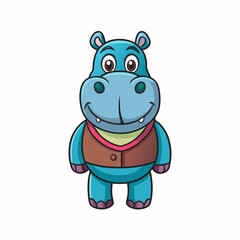 hippopotamus cartoon vector