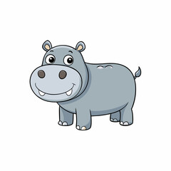 hippopotamus cartoon vector
