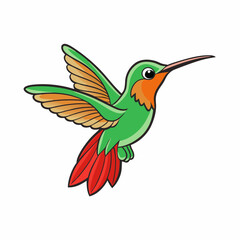 hummingbird and animal minimalist creative