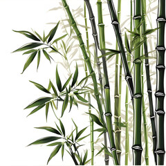 Realistic Bamboo Bush Vector