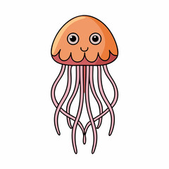 cartoon jellyfish vector illustration