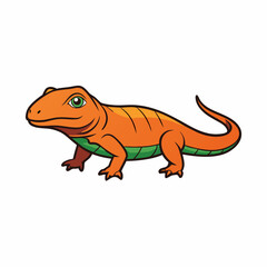 vector illustration of a komodo dragon