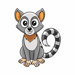 lemur isolated on white