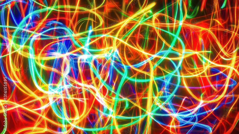 Poster abstract light trails in a dynamic flow