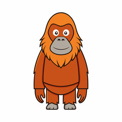 orangutan cartoon vector