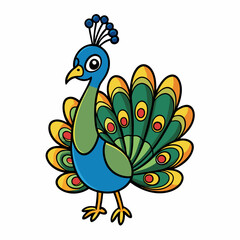 peacock vector illustration