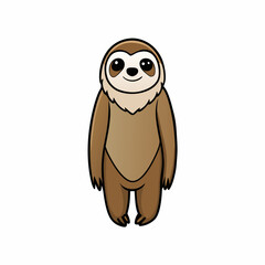 sloth cartoon vector
