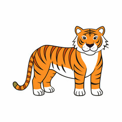 tiger cartoon isolated on white