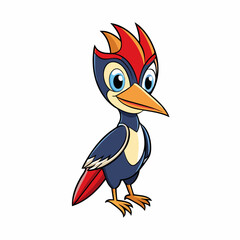 vector illustration of a woodpecker