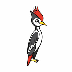 vector illustration of a woodpecker