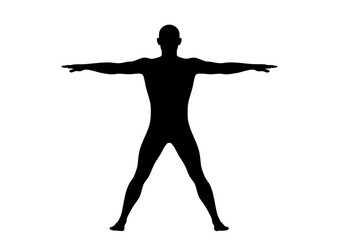 人体モデル 立像 正面 男性