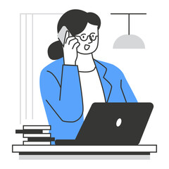 Business Woman Character Illustration