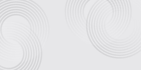 Fototapeta premium Abstract white glowing geometric lines on gray background. Modern shiny blue circle lines pattern. Futuristic technology concept. Suit for cover, poster,