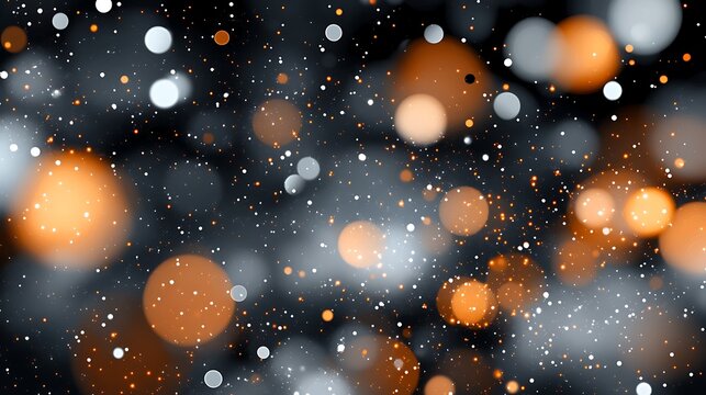 Winter Night: Abstract Bokeh Lightscape AI Generated