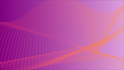 Mesmerizing abstract digital waves forming a vibrant geometric landscape with smooth gradients in purple and orange tones creating an immersive futuristic digital environment.