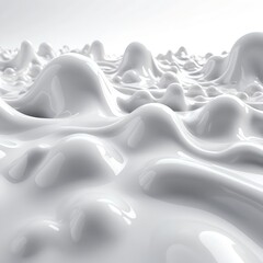 Obraz premium Abstract White Liquid Surface