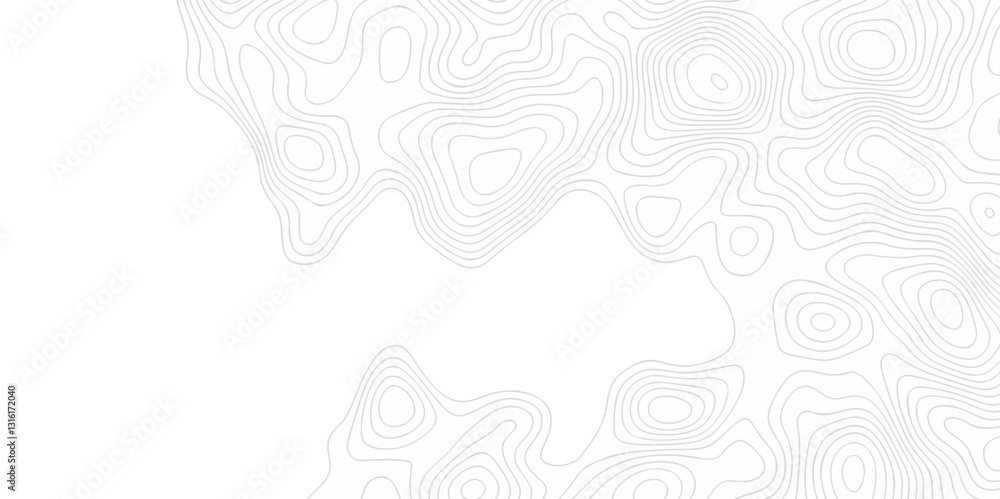 Poster contour abstract map relief land outline. topographic map patterns. white wave paper curved reliefs 