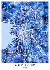 Saint Petersburg RussiaCity Map