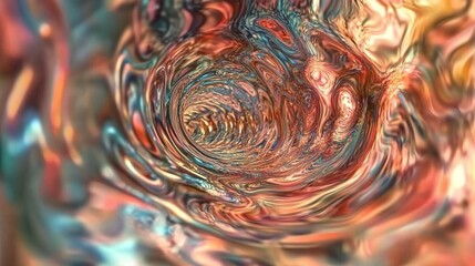 Abstract swirling vortex of vibrant colors and textures