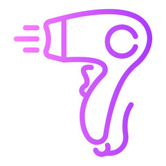 hair dryer Line Gradient Icon