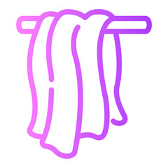 towel Line Gradient Icon
