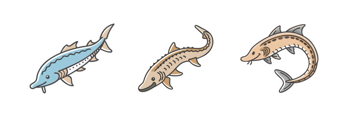 sturgeon icon, sturgeon vector illustration-simple illustration of sturgeon , perfect for sturgeon logos and icons