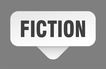 fiction sticker. fiction sign isolated on gray background