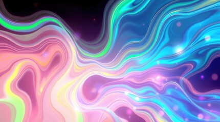 Obraz premium Abstract Colorful Wave Background with Glowing Effects and Fluid Design