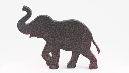 High-quality 3D elephant icon render, perfect for logos, branding, wall art, digital designs, and creative projects. Isolated on white, ideal for prints, engraving, and other artistic applications.

