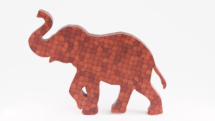 High-quality 3D elephant icon render, perfect for logos, branding, wall art, digital designs, and creative projects. Isolated on white, ideal for prints, engraving, and other artistic applications.

