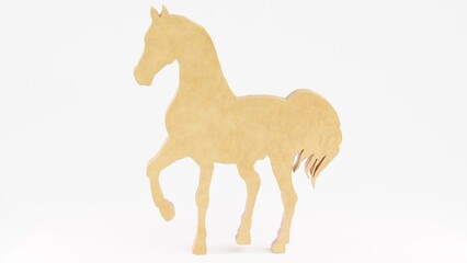 High-quality 3D horse silhouette render, perfect for logos, branding, wall art, laser cutting, CNC, and digital designs. Isolated on white, ideal for creative projects, prints, and engraving.

