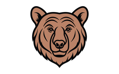 Naklejka premium bear on a white background