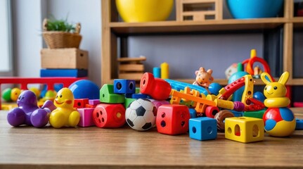 Colorful Kids Toys Playroom Educational Blocks and Games