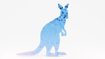 High-quality 3D kangaroo silhouette render, perfect for logos, branding, wall art, laser cutting, CNC, and digital designs. Isolated on white, ideal for creative projects, prints, and engraving.

