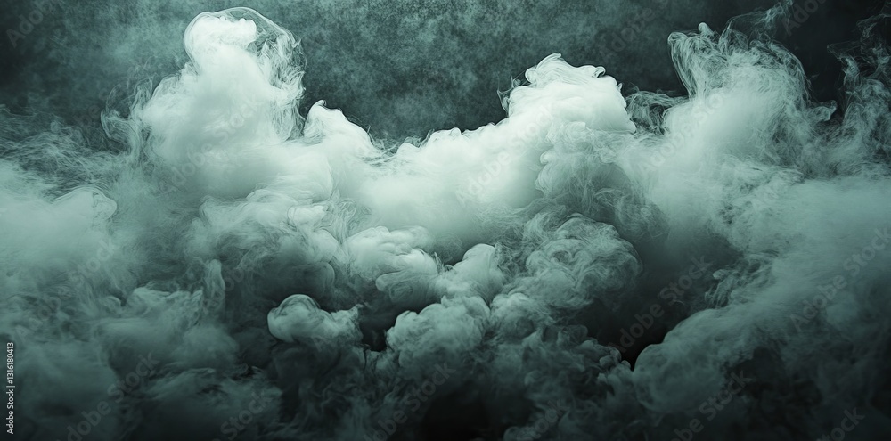 Aufkleber white smoke forms an abstract grunge texture on a dark background, making it suitable for background