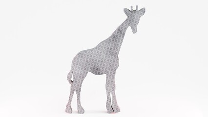 High-quality giraffe render, perfect for logos, branding, digital designs, and creative projects. Isolated on white, ideal for prints, illustrations, and artistic applications.

