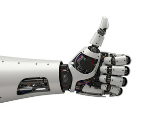 Isolated Robotic Hand Giving a Thumbs Up