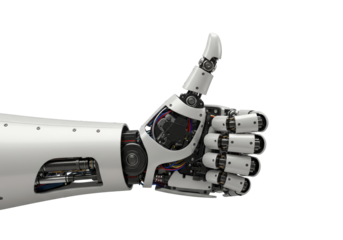 Isolated Robotic Hand Giving a Thumbs Up